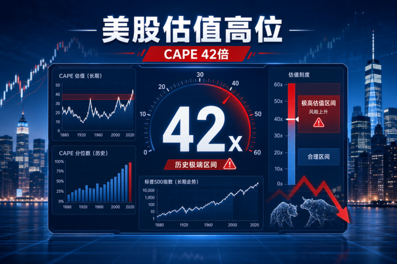 美股 CAPE 升至 42 倍,估值逼近互联网泡沫水平,未来十年回报或承压-指挥使社区 - 真实线索、热点议题与深度观察