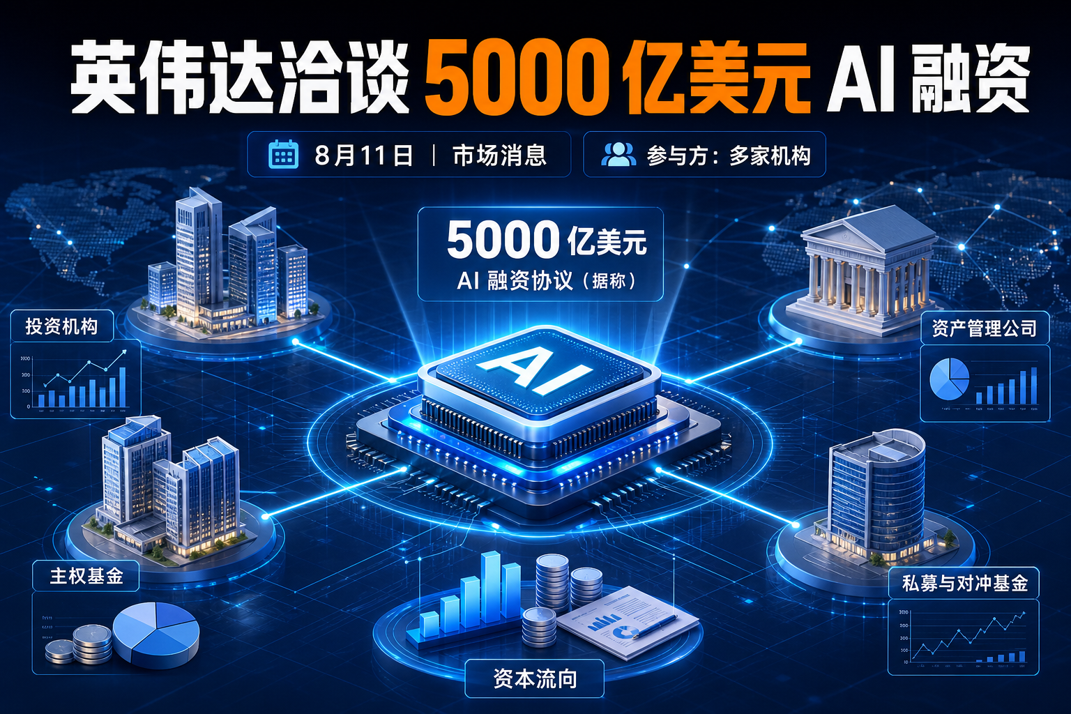 英伟达据悉与多家公司洽谈 5000 亿美元 AI 融资协议