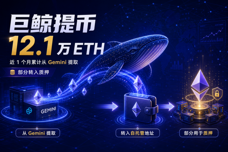 链上侦探|某巨鲸近 1 个月累计从 Gemini 提取约 12.1 万枚 ETH-指挥使社区 - 真实线索、热点议题与深度观察