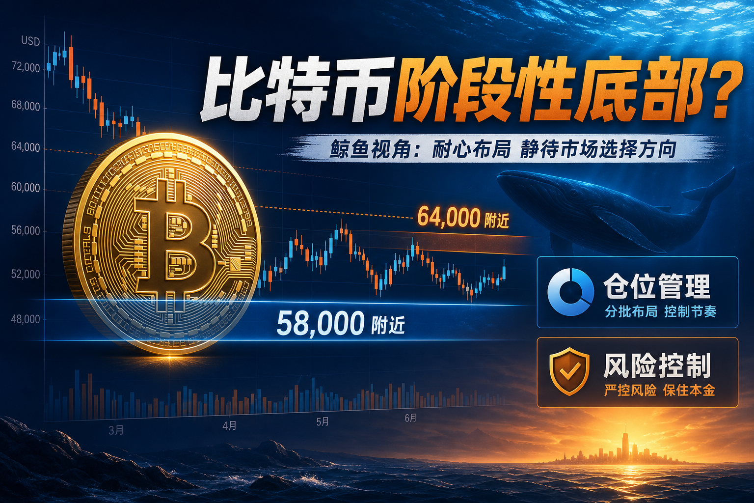 巨鲸「先定10个大目标」:当前区域仍被视为比特币阶段性底部