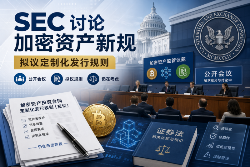 美 SEC 将讨论加密资产投资合同定制化发行规则-指挥使社区 - 真实线索、热点议题与深度观察