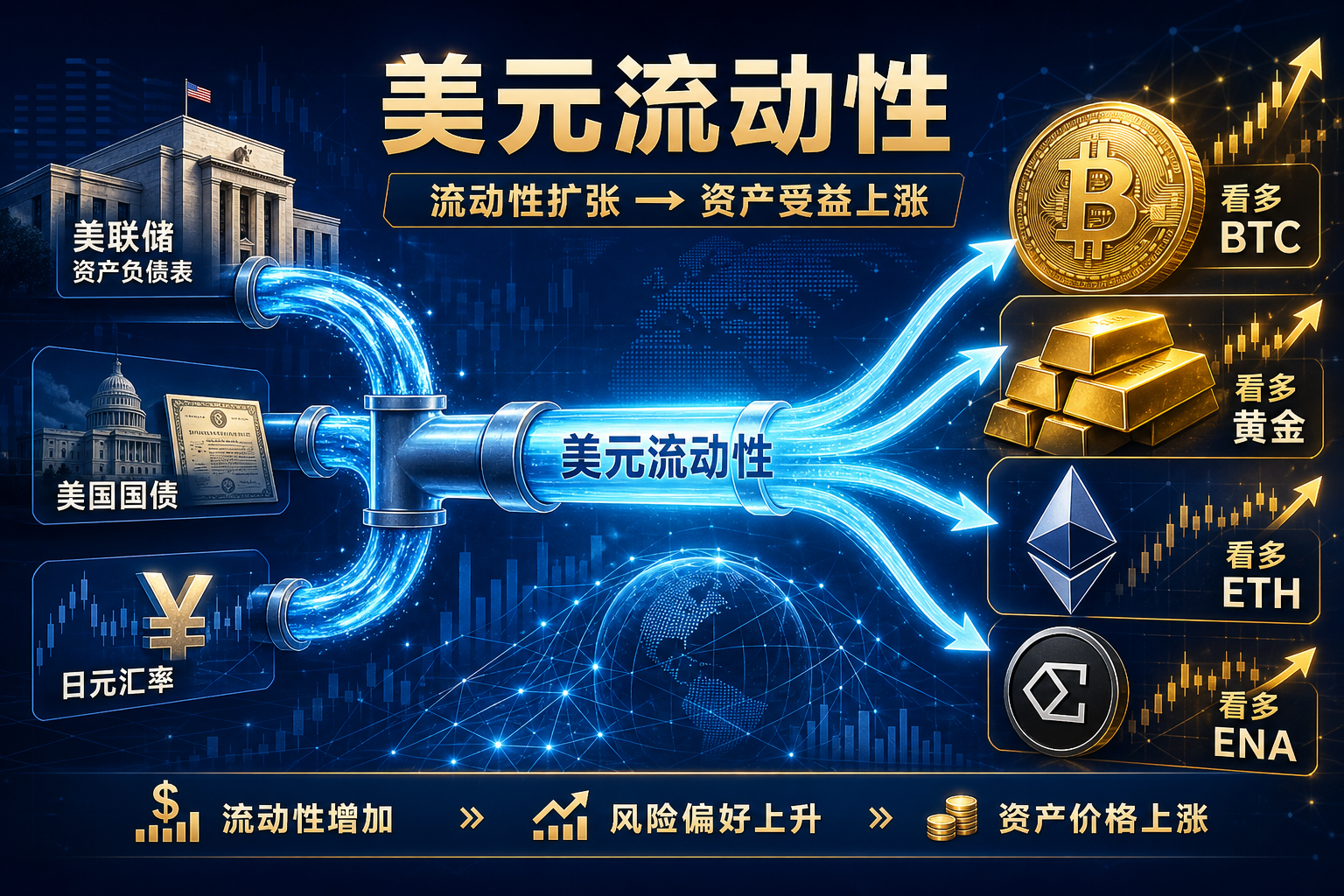 Arthur Hayes：继续看多比特币与黄金，美元流动性增长或推动 ENA 未来数月上涨 5 倍