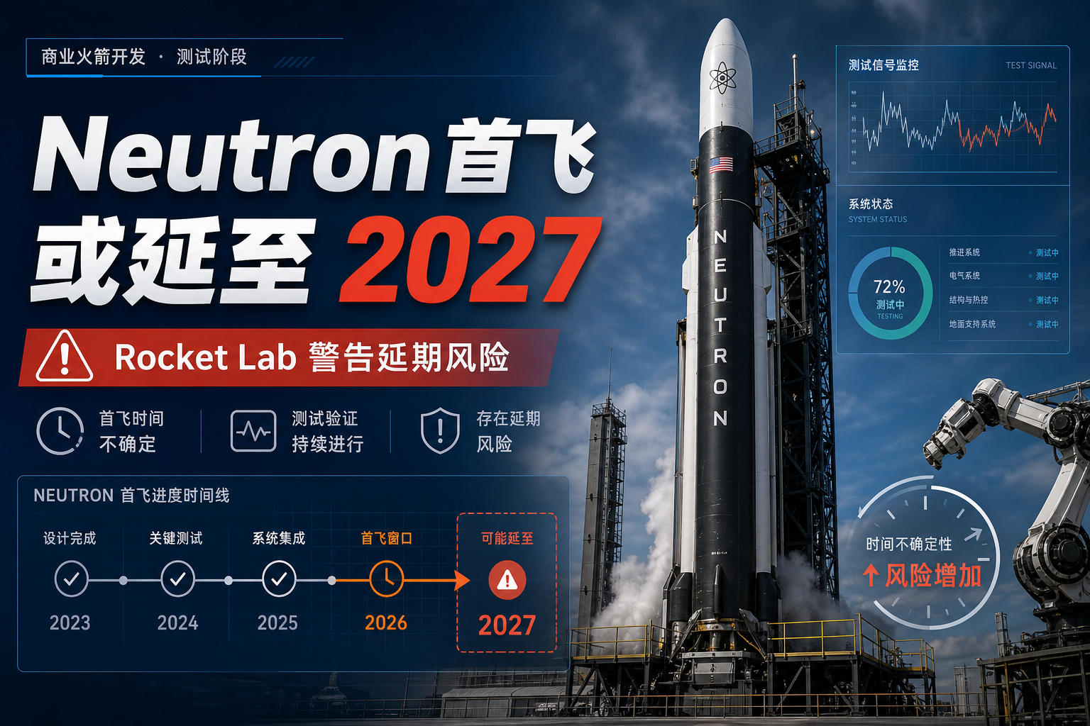 Rocket Lab 警告 Neutron 首飞存在延期风险，或推迟至 2027 年