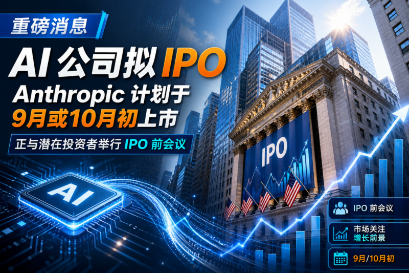 Anthropic 据悉计划于 9 月或 10 月初上市,正与潜在投资者举行 IPO 前会议-指挥使社区 - 真实线索、热点议题与深度观察