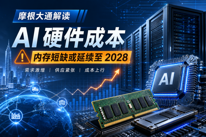 摩根大通解读 AI 硬件成本：内存短缺或持续至 2028 年-指挥使社区 - 真实线索、热点议题与深度观察