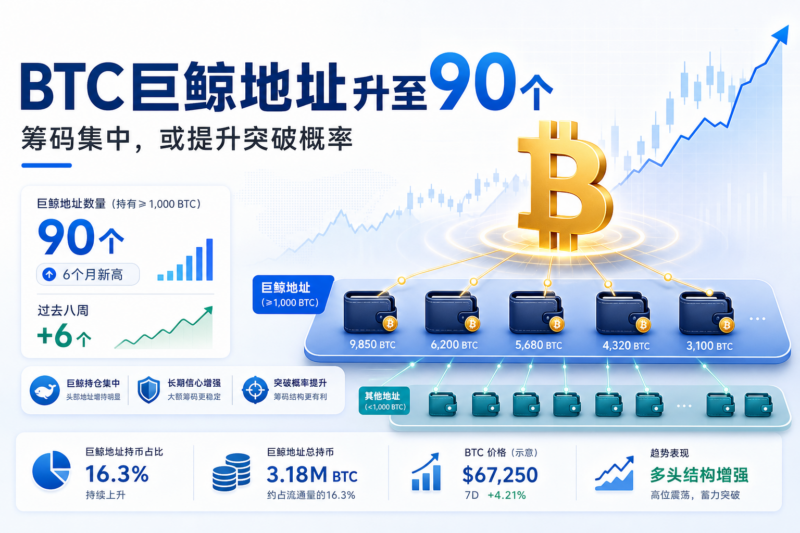 Santiment：持有超 1 万枚 BTC 的巨鲸地址升至 90 个-指挥使社区 - 真实线索、热点议题与深度观察