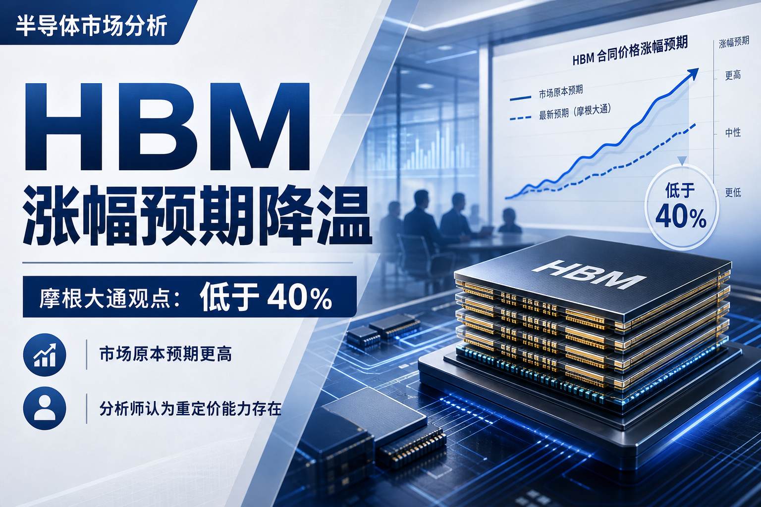 摩根大通:预计海力士年度 HBM 合同价格涨幅低于市场预期