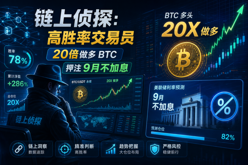 链上侦探｜高胜率 Polymarket 交易员 20 倍做多 BTC，同时押注「美联储 9 月不加息」-指挥使社区 - 真实线索、热点议题与深度观察