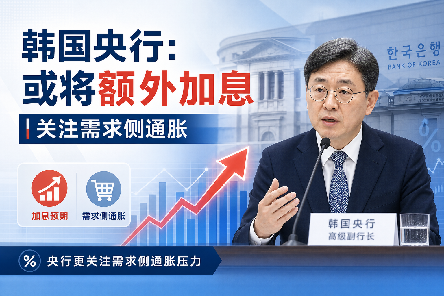 韩国央行高级副行长：将会有额外加息