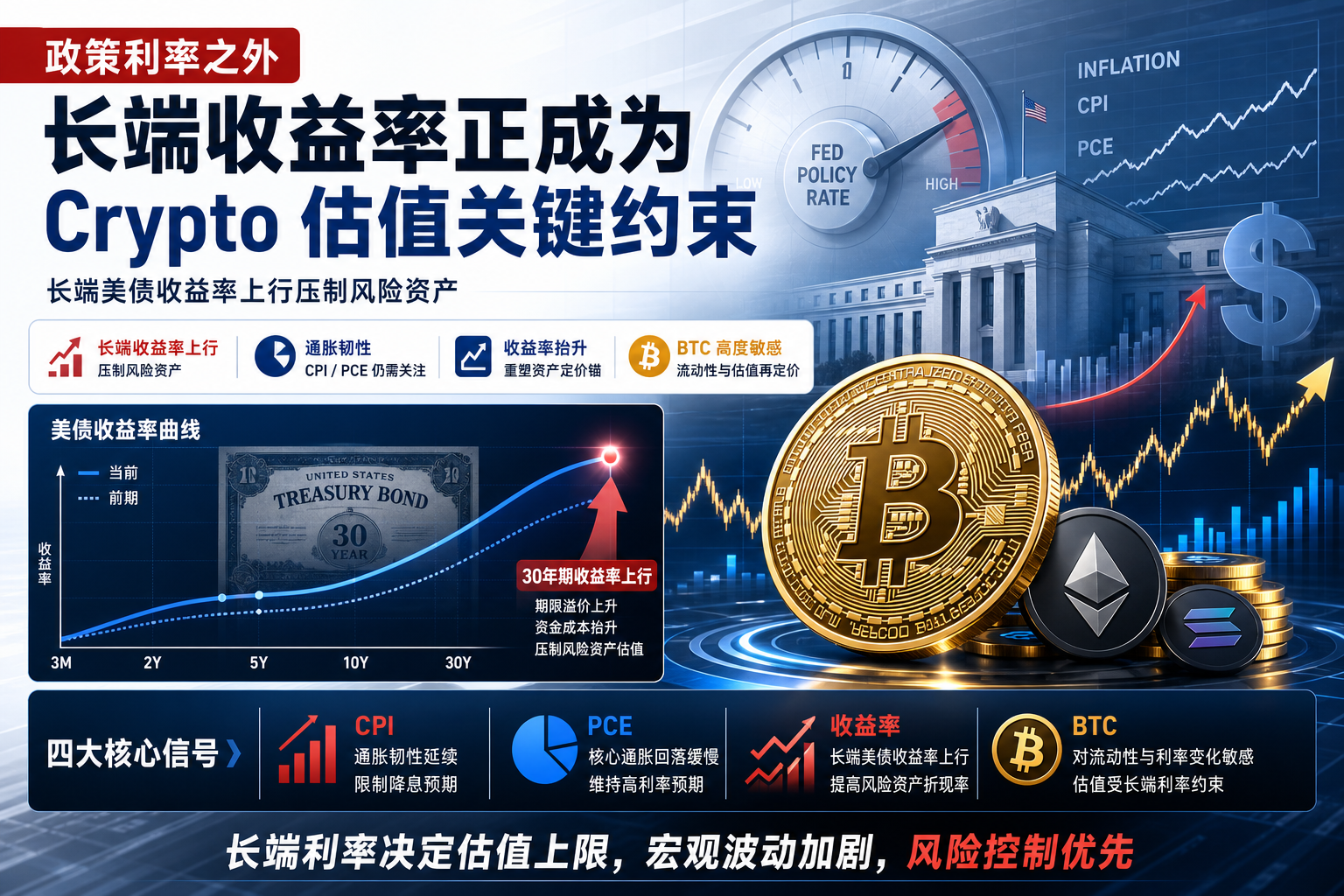 政策利率之外,长端收益率正成为 Crypto 估值的关键约束