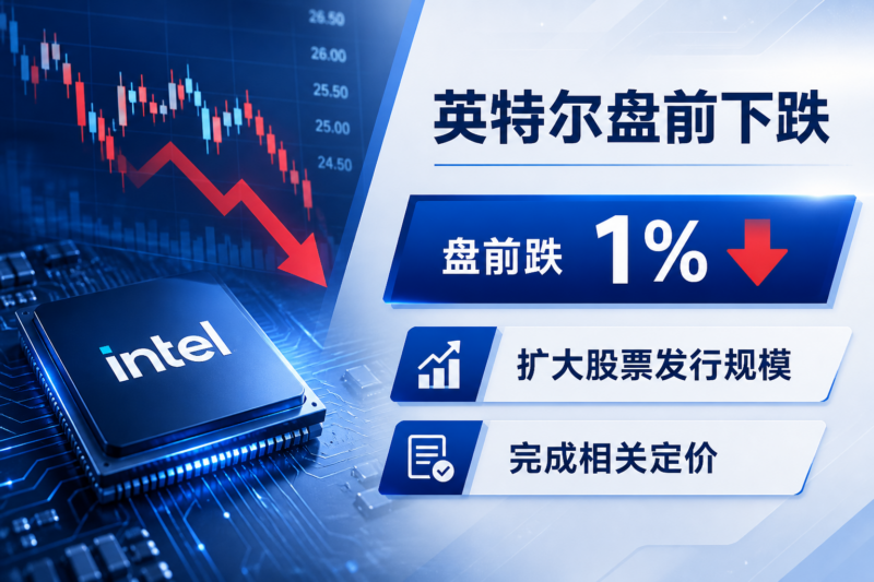 英特尔盘前跌 1%,此前宣布扩大股票发行规模并定价-指挥使社区 - 真实线索、热点议题与深度观察