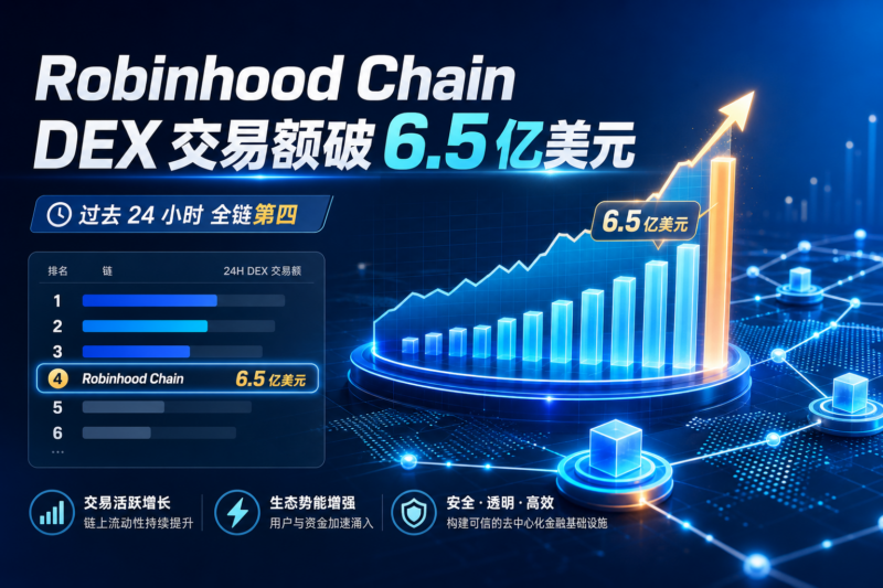 Robinhood Chain 过去 24 小时 DEX 交易额超 6.5 亿美元-指挥使社区 - 真实线索、热点议题与深度观察