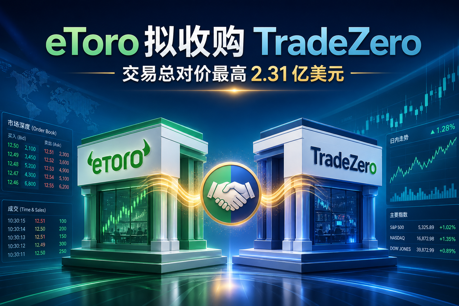 eToro 拟以至多 2.31 亿美元收购美国在线券商 TradeZero