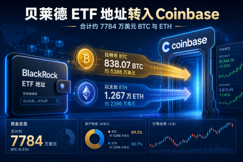 贝莱德 ETF 地址向 Coinbase 转入约 7784 万美元 BTC 与 ETH-指挥使社区 - 真实线索、热点议题与深度观察