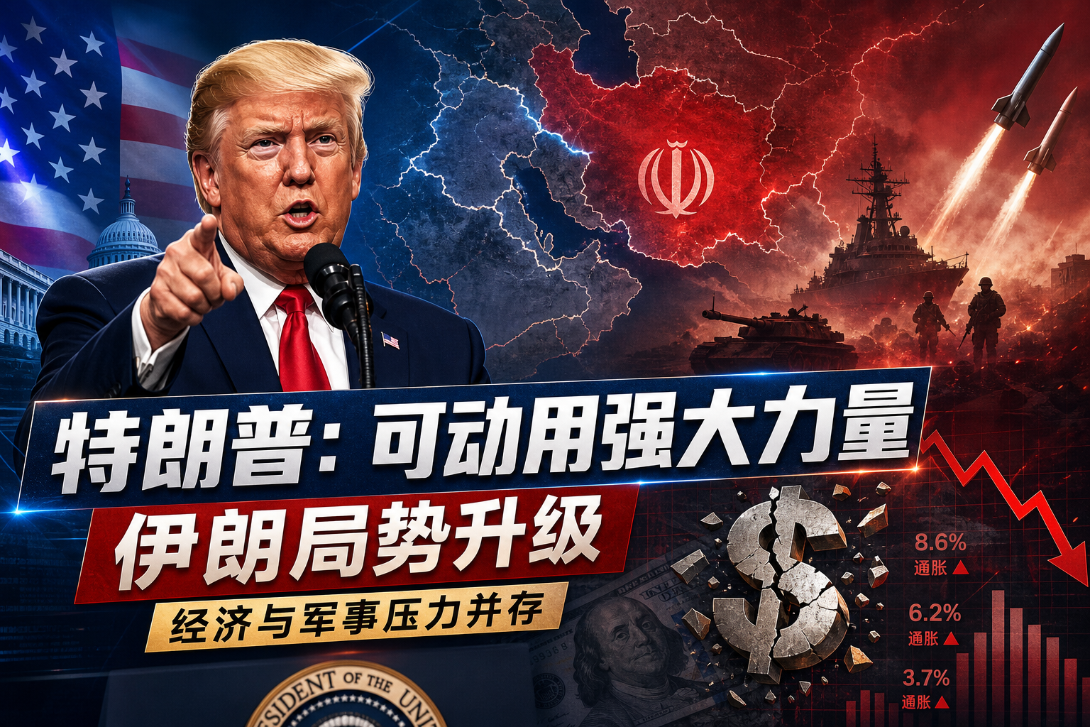 特朗普:美国可以动用“强大力量”打击伊朗