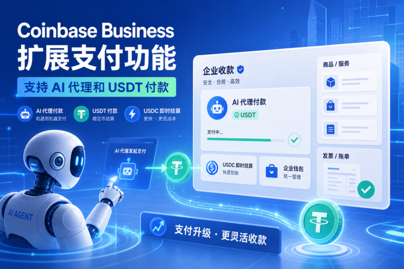 Coinbase Business 扩展支付功能,支持 AI 代理和 USDT 付款-指挥使社区 - 真实线索、热点议题与深度观察
