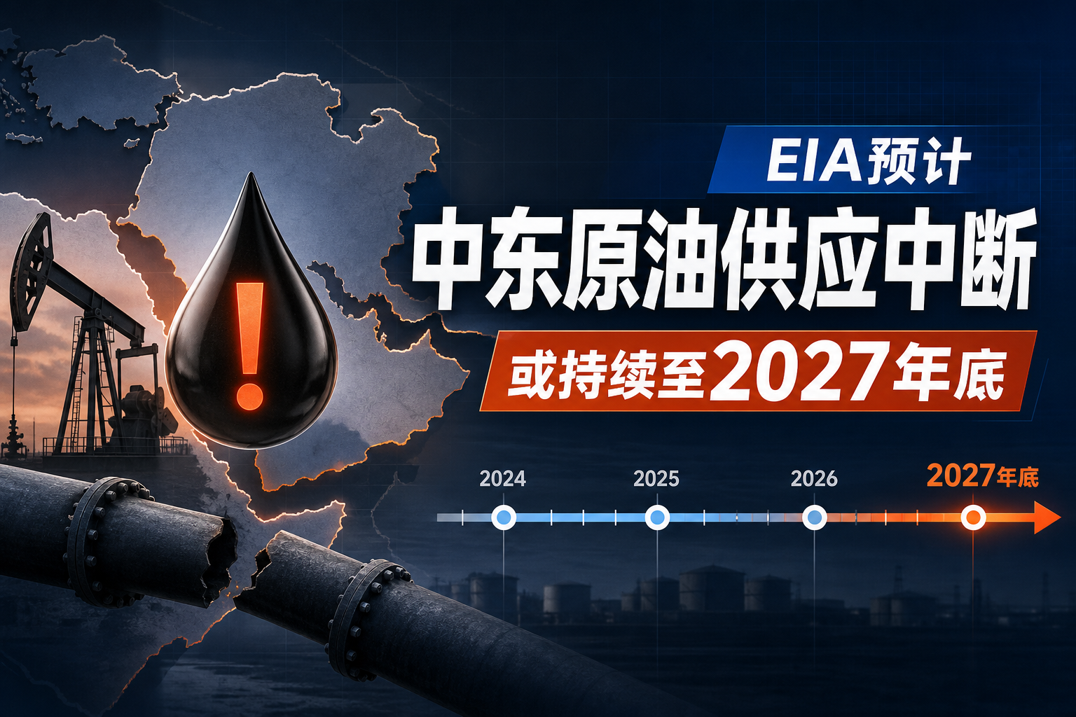 美国能源信息署：中东原油供应中断或持续至 2027 年底