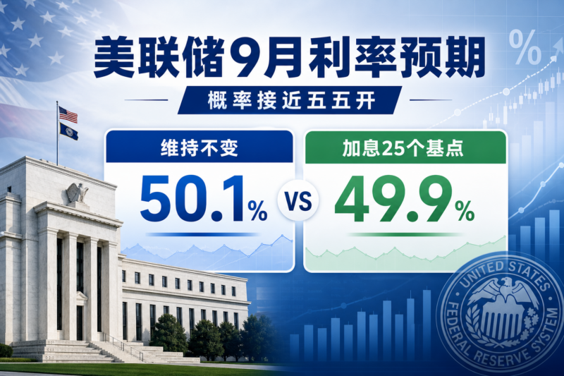 美联储 9 月加息 25 个基点概率现报 49.9%-指挥使社区 - 真实线索、热点议题与深度观察