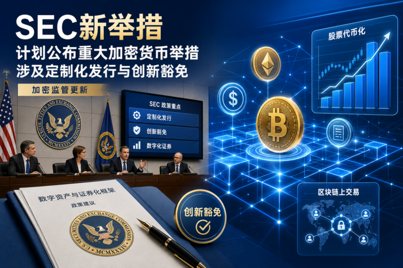 SEC 计划公布重大加密货币举措,涉及定制化发行与创新豁免-指挥使社区 - 真实线索、热点议题与深度观察