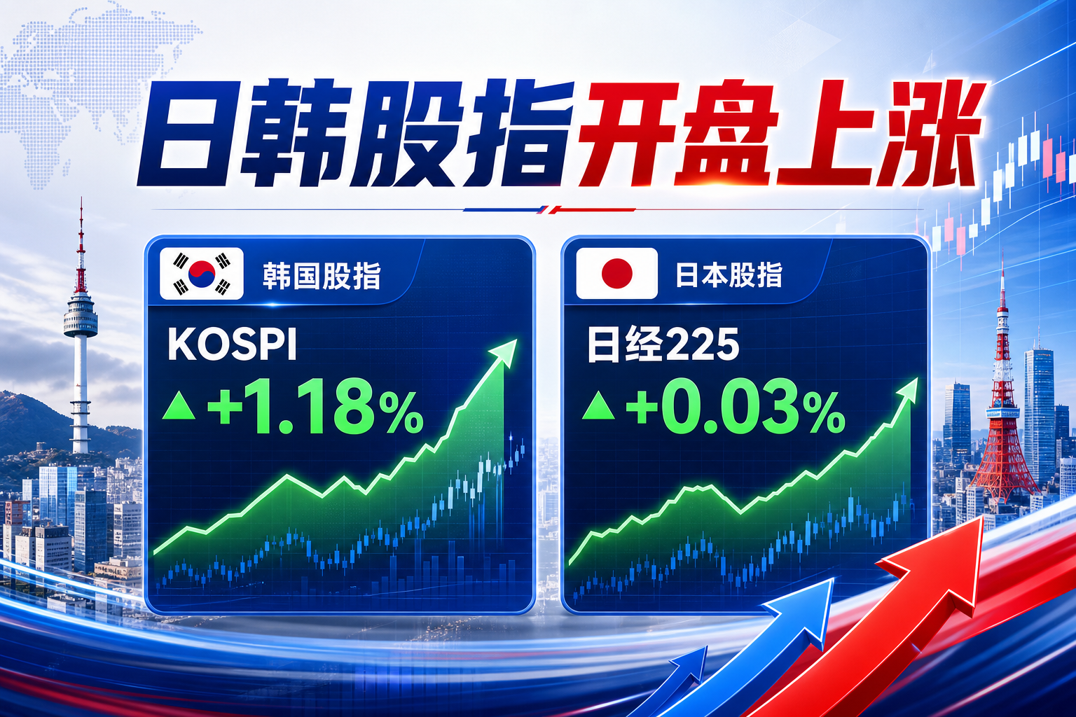韩国 KOSPI 指数开盘涨幅 1.18%