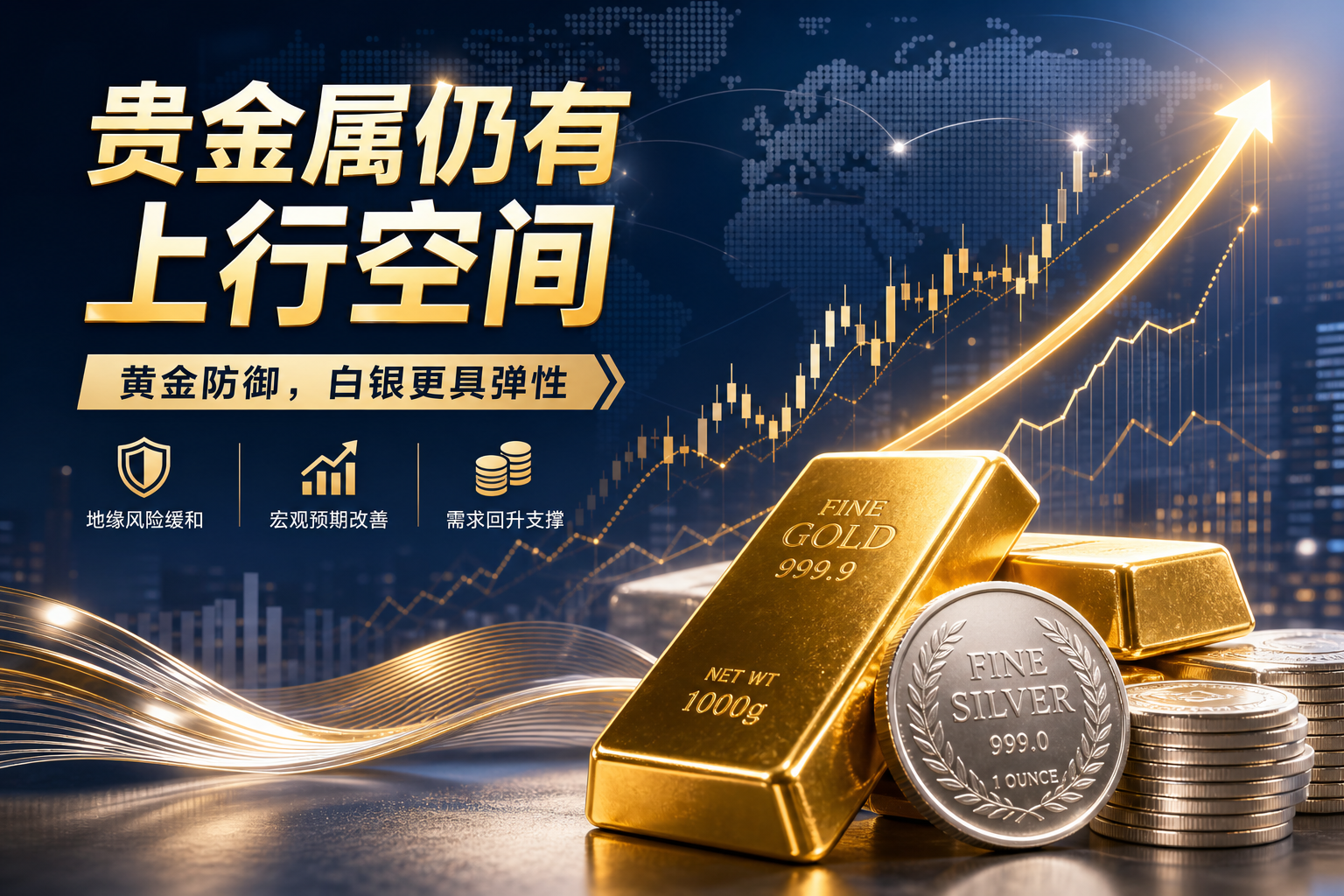 花旗:金银仍有上行空间,地缘与宏观改善或带动贵金属需求回升