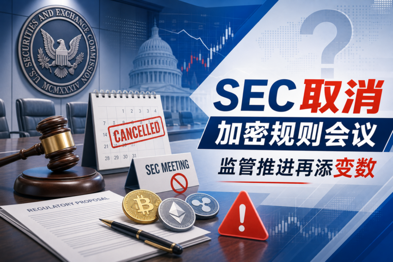 SEC 取消关键加密规则会议,加密监管推进再添变数-指挥使社区 - 真实线索、热点议题与深度观察