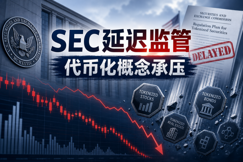 美SEC推迟代币化证券监管计划,相关概念股承压下跌-指挥使社区 - 真实线索、热点议题与深度观察