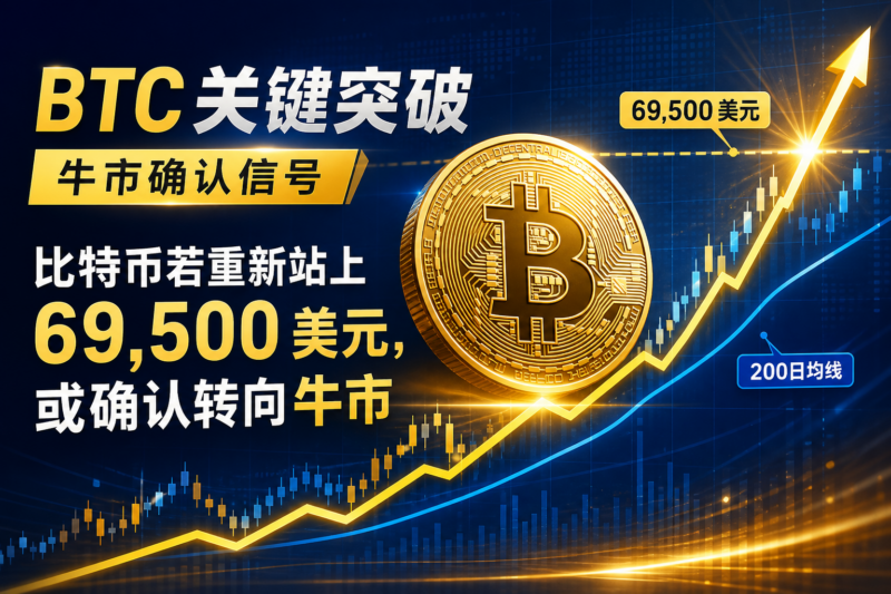 知名交易员:比特币若重新站上 69,500 美元,或确认转向牛市-指挥使社区 - 真实线索、热点议题与深度观察