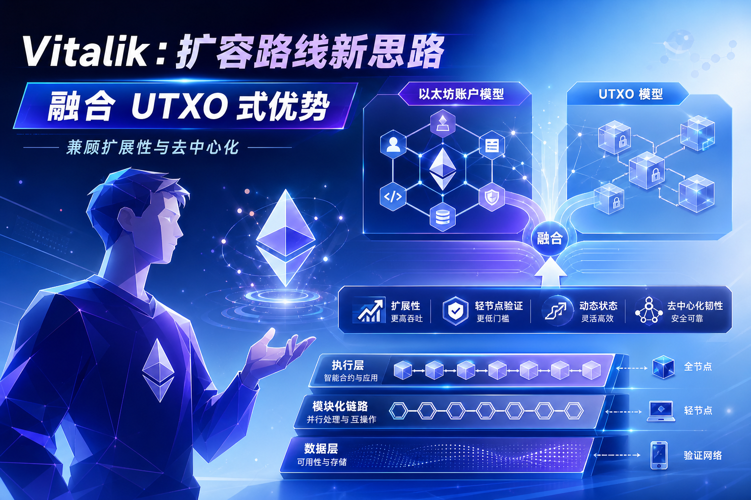 Vitalik:以太坊扩容路线将融合 UTXO 式优势