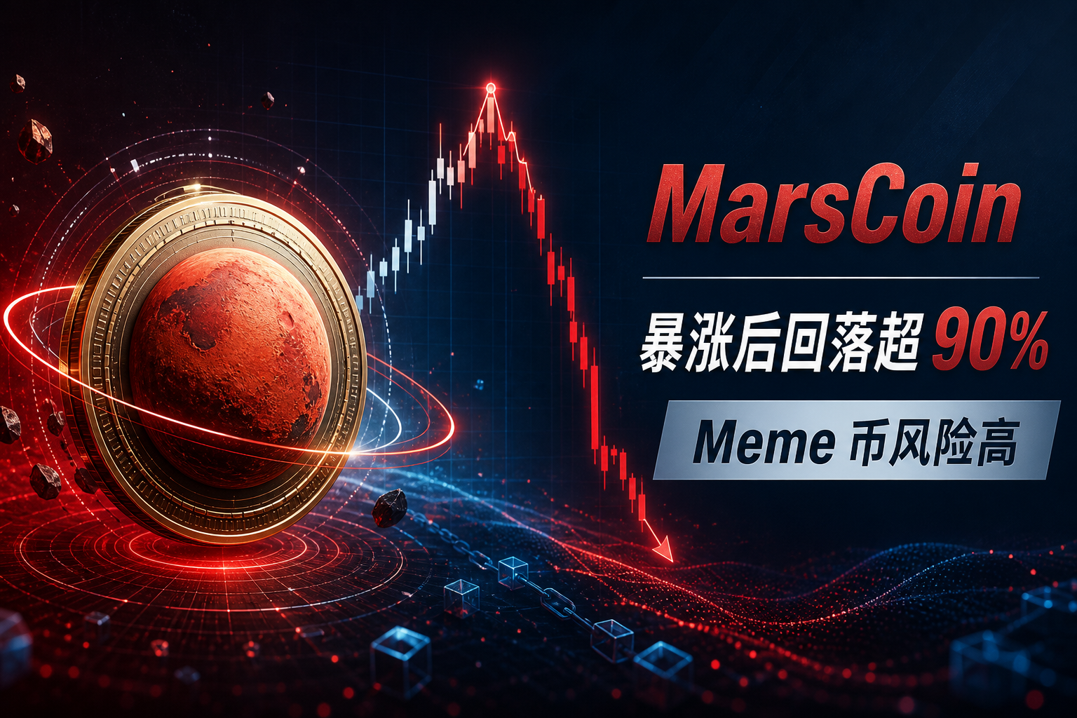 Meme 币 MarsCoin 拉升超 400 倍后回落超 90%