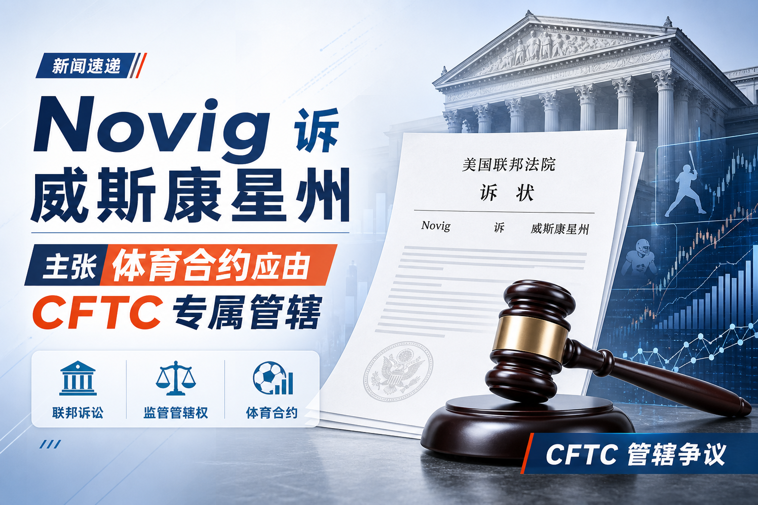 Novig 起诉威斯康星州，主张体育合约应由 CFTC 专属管辖