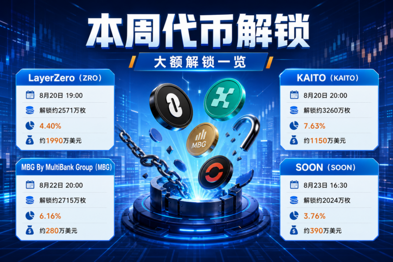 本周代币解锁数据一览-指挥使社区 - 真实线索、热点议题与深度观察