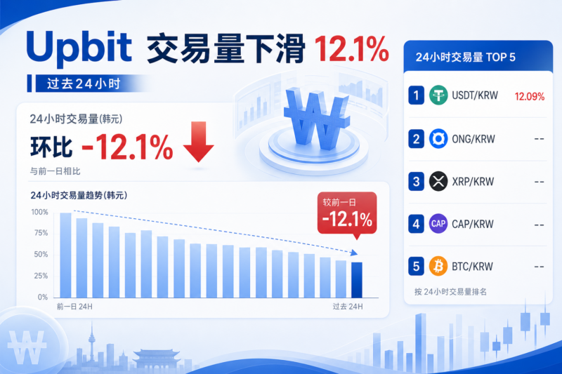 Upbit 过去 24 小时交易量环比减少 12.1%-指挥使社区 - 真实线索、热点议题与深度观察