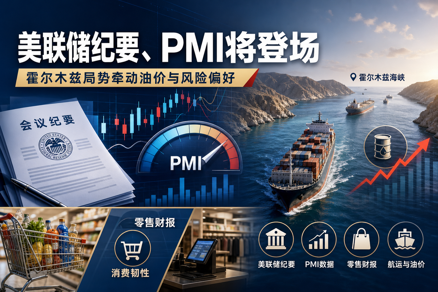 美联储纪要与 PMI 将登场,霍尔木兹局势牵动油价与风险偏好