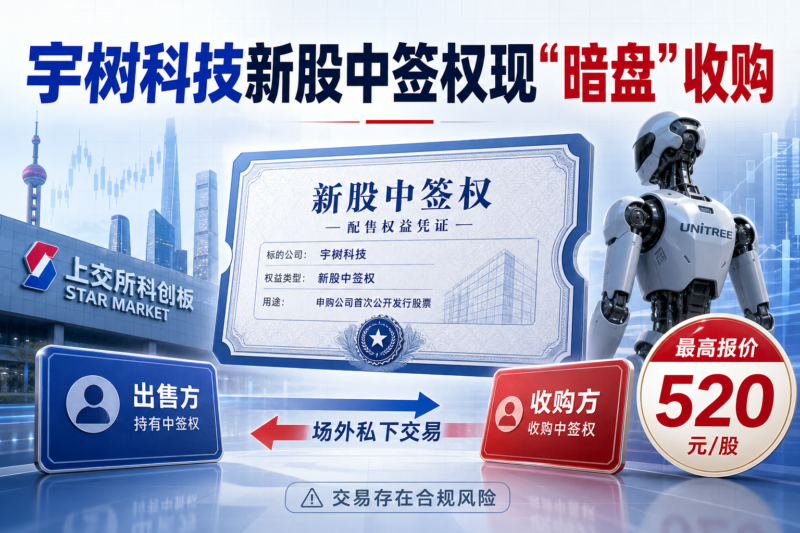 宇树科技新股现“暗盘”收购,最高报价 520 元/股-指挥使社区 - 真实线索、热点议题与深度观察