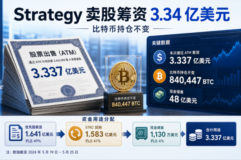 Strategy 上周出售 3.34 亿美元股票，未增持比特币-指挥使社区 - 真实线索、热点议题与深度观察
