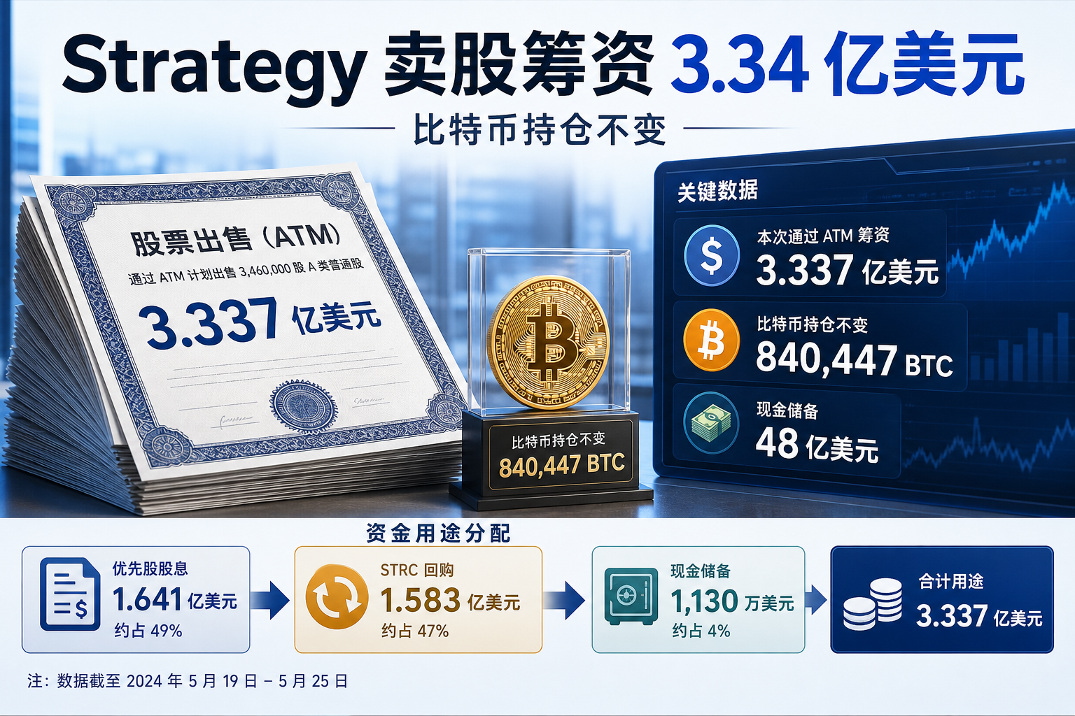 Strategy 上周出售 3.34 亿美元股票，未增持比特币