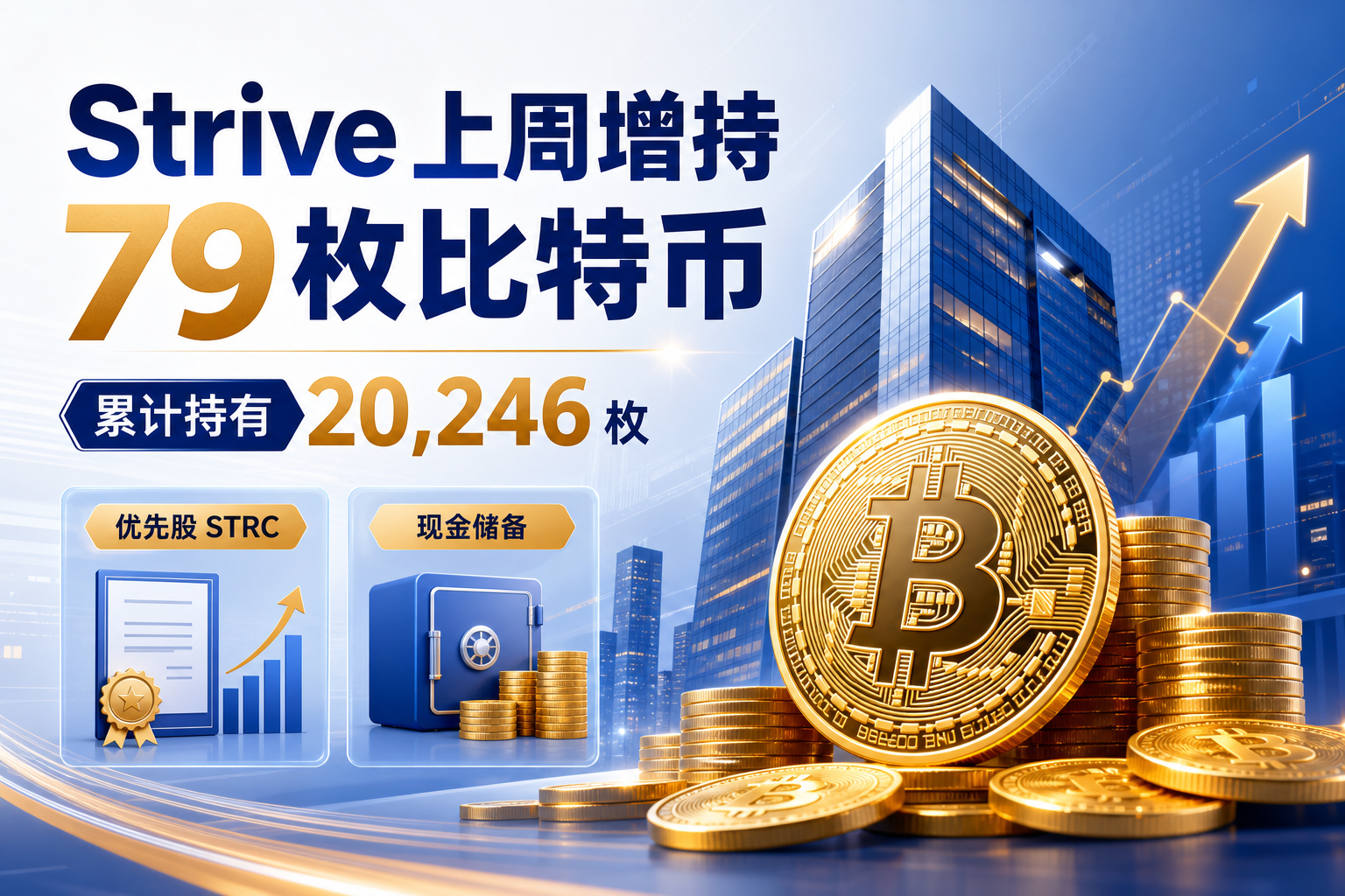 Strive 上周增持 79 枚比特币，累计持有 20,246 枚