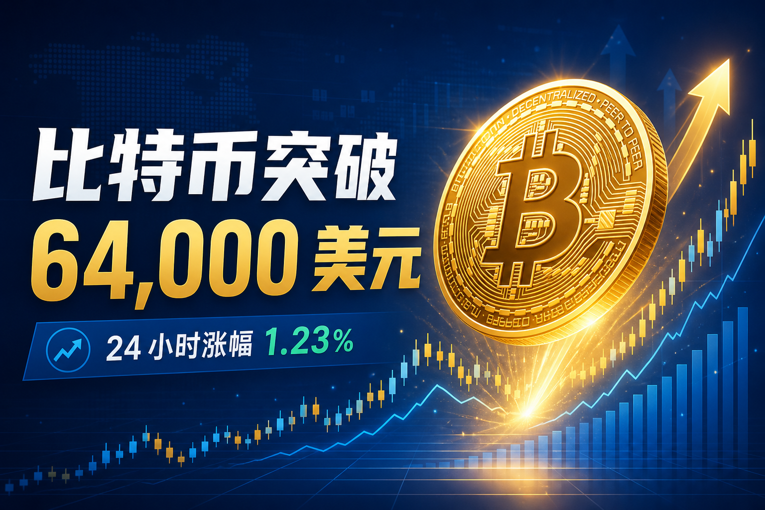 比特币突破 64,000 美元