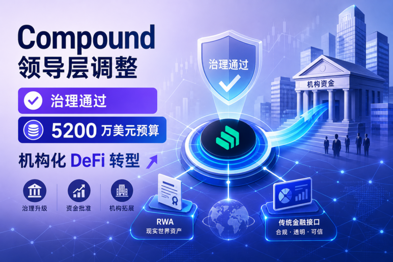 Compound 完成领导层调整,批准 5200 万美元预算向机构化 DeFi 转型-指挥使社区 - 真实线索、热点议题与深度观察