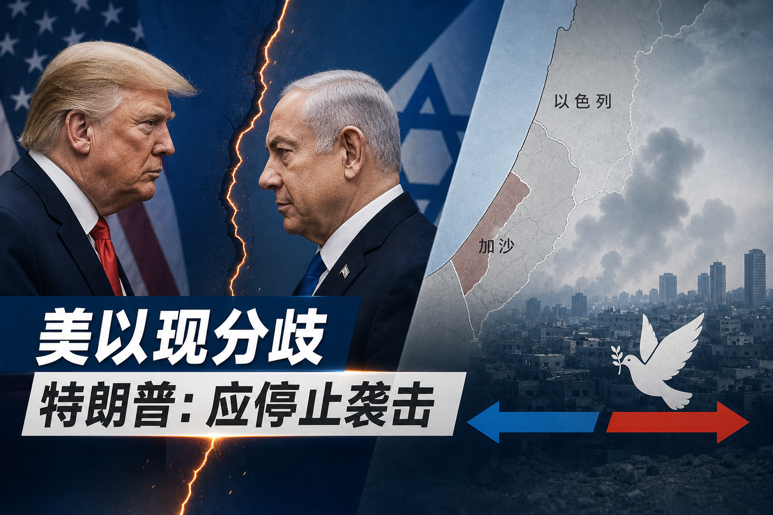 美以盟友关系出现裂痕,特朗普称以色列应停止对加沙袭击