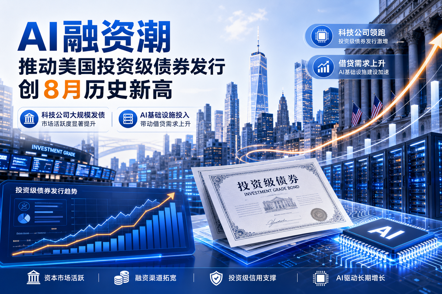 AI融资潮持续,美国投资级债券发行创8月历史新高
