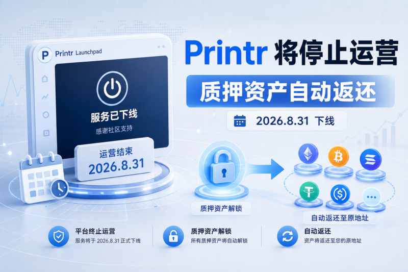 Printr将于8月31日结束运营,质押资产将自动返还-指挥使社区 - 真实线索、热点议题与深度观察