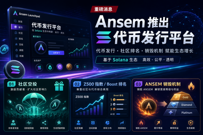 Ansem推出代币发行平台,引入Z500指数及ANSEM销毁机制-指挥使社区 - 真实线索、热点议题与深度观察