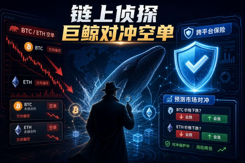 链上侦探:某巨鲸为 1600 万美元 BTC、ETH 空单配置跨平台“保险”-指挥使社区 - 真实线索、热点议题与深度观察