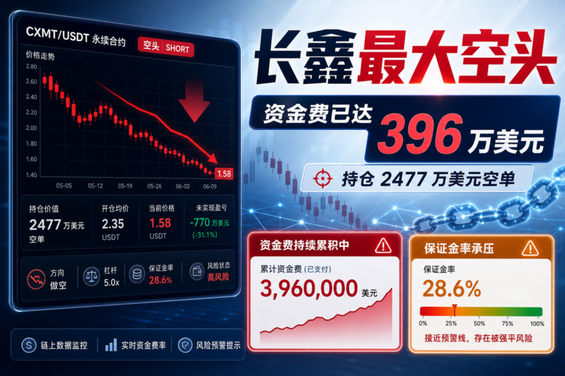 链上长鑫最大空头已支付 396 万美元资金费-指挥使社区 - 真实线索、热点议题与深度观察
