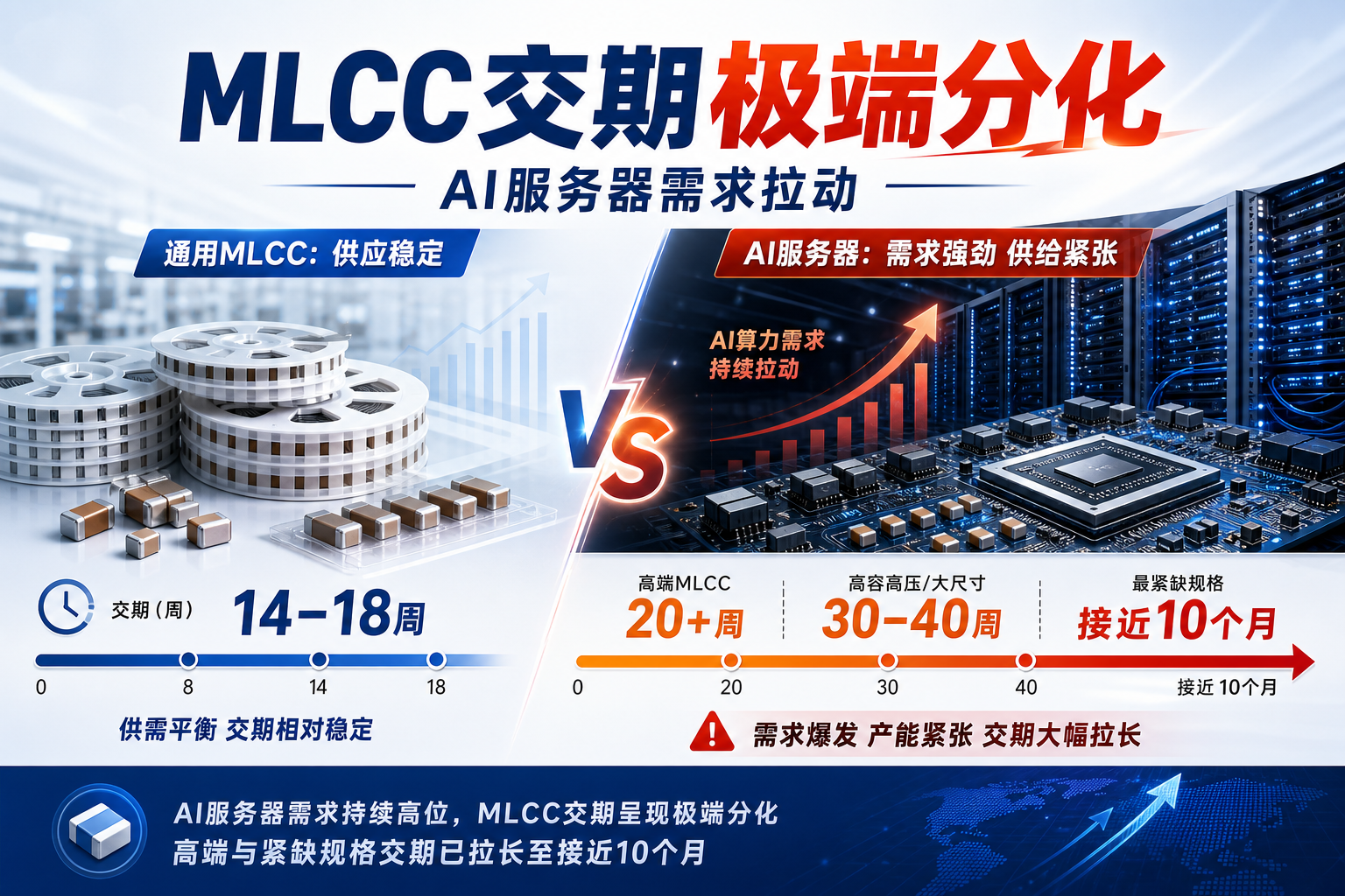 Citrini:AI 服务器需求推动 MLCC 交期极端分化,高端产品交付最长接近 10 个月