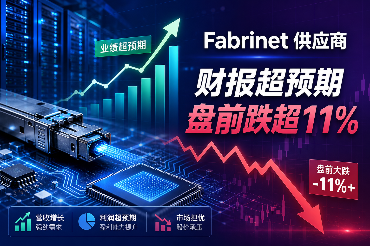 英伟达供应商 Fabrinet 财报超预期,股价盘前跌超 11%