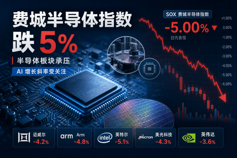 费城半导体指数下跌 5%，迈威尔跌超 7%-指挥使社区 - 真实线索、热点议题与深度观察