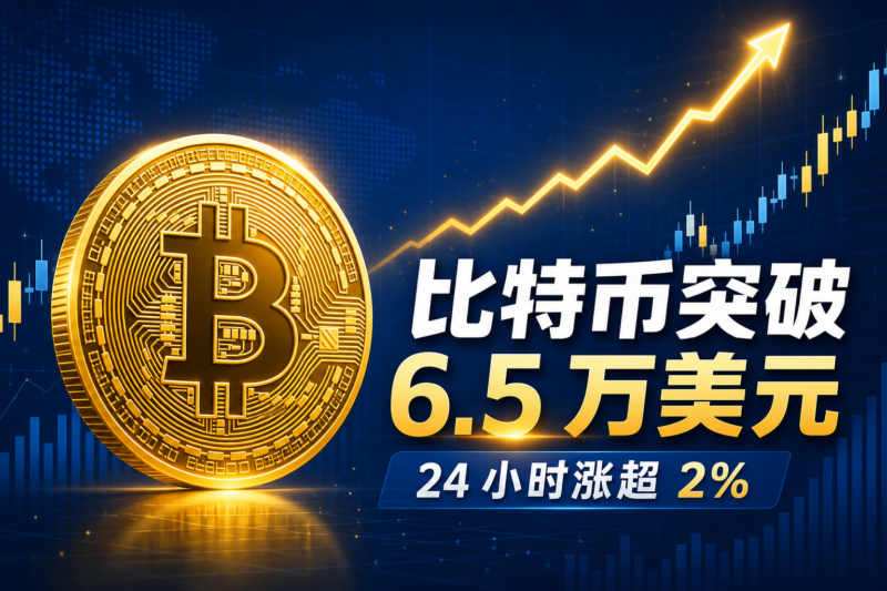 比特币突破 6.5 万美元，24 小时涨超 2%-指挥使社区 - 真实线索、热点议题与深度观察